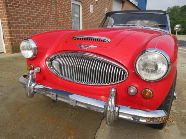 1963 Red Austin Healey 3000 Convertible
