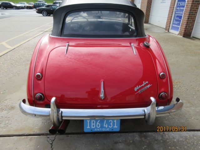 1963 Red Austin Healey 3000 Convertible