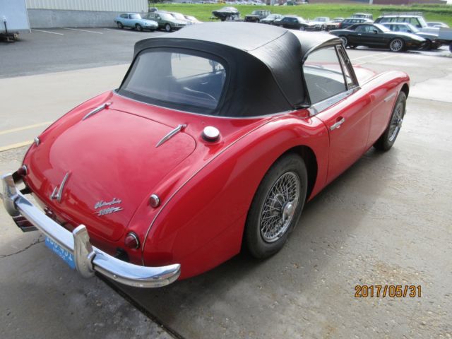 1963 Red Austin Healey 3000 Convertible