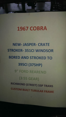 1967 Black Ford Cobra Coupe