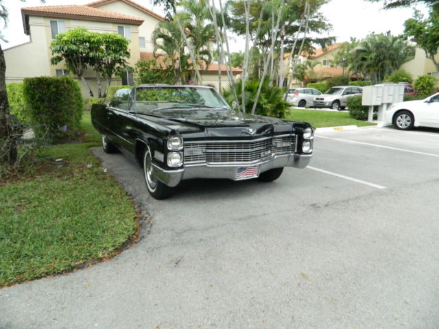 1966 Black Cadillac DeVille Convertible