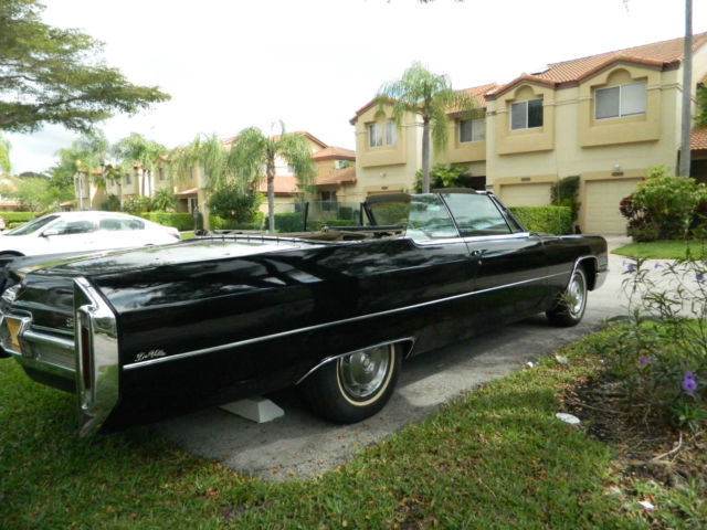 1966 Black Cadillac DeVille Convertible