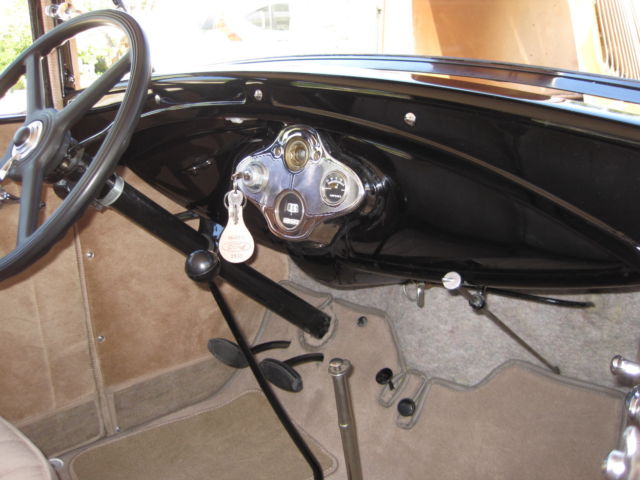 1930 black and Gold Ford Model A Tudor Sedan