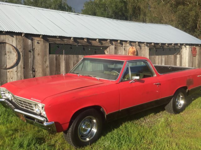 1967 Red Chevrolet El Camino Cab & Chassis
