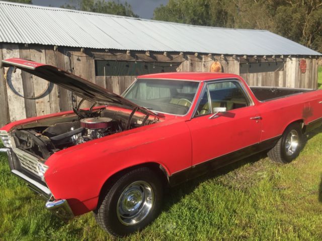1967 Red Chevrolet El Camino Cab & Chassis