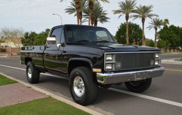 1984 Midnight Black GMC Sierra 2500 Single Cab Long Bed Pickup 