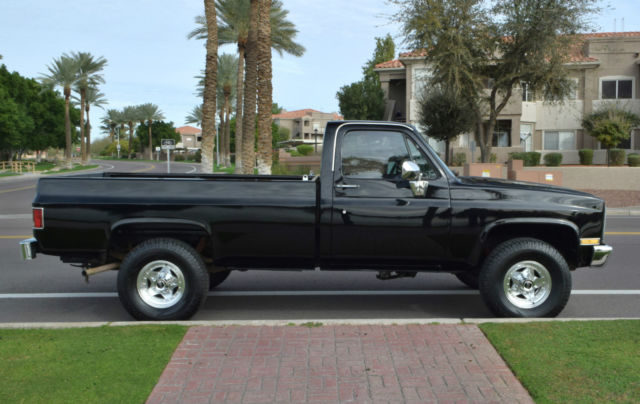 1984 Midnight Black GMC Sierra 2500 Single Cab Long Bed Pickup 