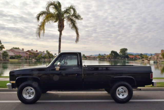 1984 Midnight Black GMC Sierra 2500 Single Cab Long Bed Pickup 