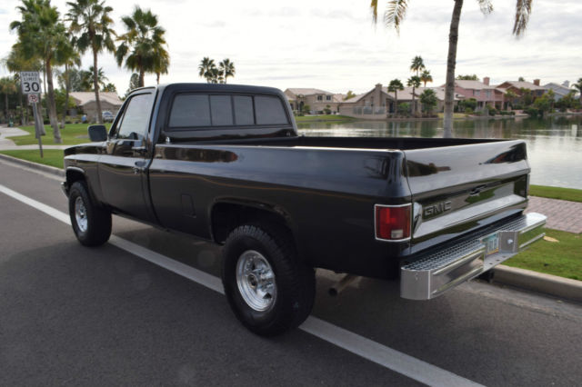 1984 Midnight Black GMC Sierra 2500 Single Cab Long Bed Pickup 