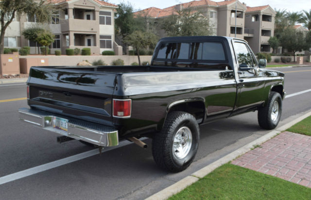 1984 Midnight Black GMC Sierra 2500 Single Cab Long Bed Pickup 