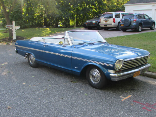 1963 Blue Chevrolet Nova Convertible