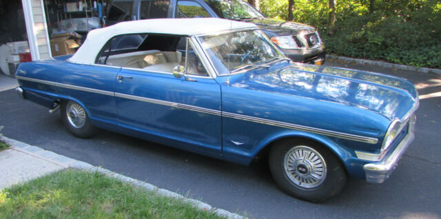 1963 Blue Chevrolet Nova Convertible