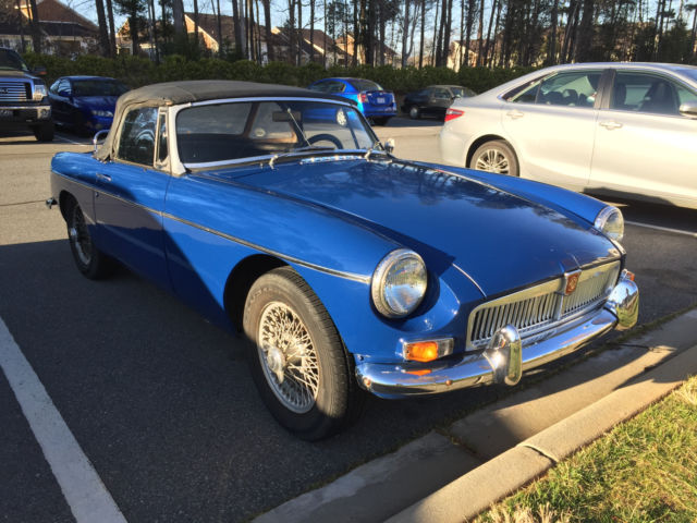 1967 Blue MG MGB Convertible