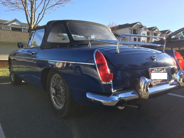 1967 Blue MG MGB Convertible