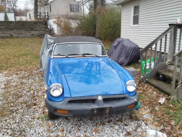 1977 Blue MG MGB Convertible