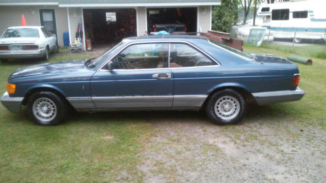 1984 Blue Mercedes-Benz 500-Series Coupe