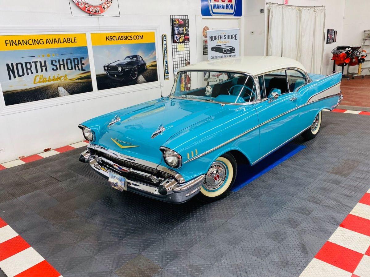 1957 Blue Chevrolet Bel Air/150/210 2 Door