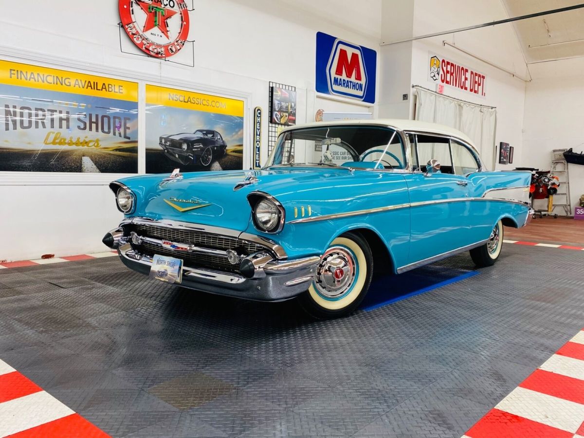1957 Blue Chevrolet Bel Air/150/210 2 Door