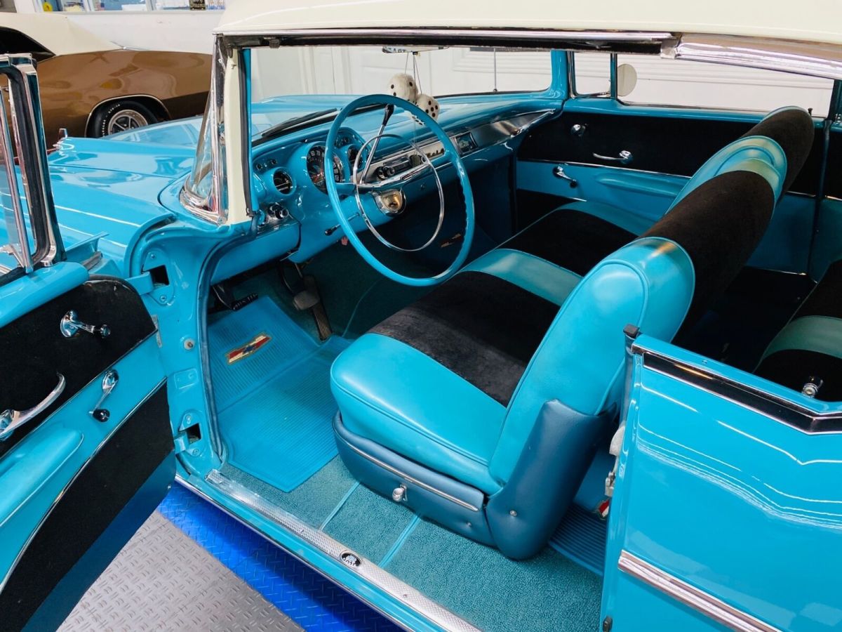 1957 Blue Chevrolet Bel Air/150/210 2 Door
