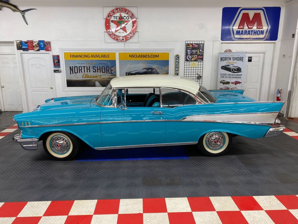 1957 Blue Chevrolet Bel Air/150/210 2 Door