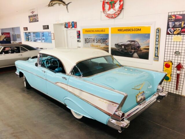 1957 Blue Chevrolet Bel Air/150/210 4 Door