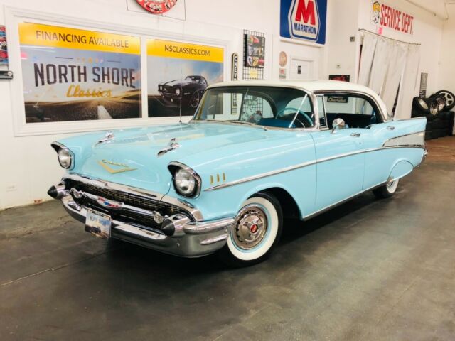 1957 Blue Chevrolet Bel Air/150/210 4 Door