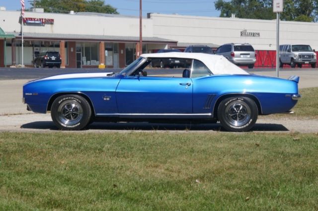 1969 Blue Chevrolet Camaro Convertible