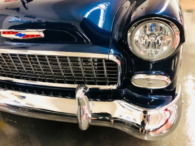 1955 Blue Chevrolet Bel Air/150/210 2 Post