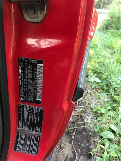 1990 Bright Cherry Red BMW 3-Series Convertible