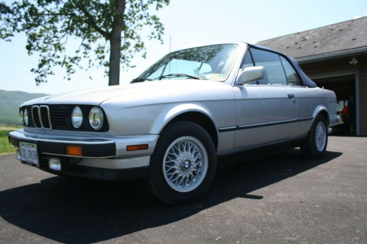 1991 Silver BMW 3-Series Convertible
