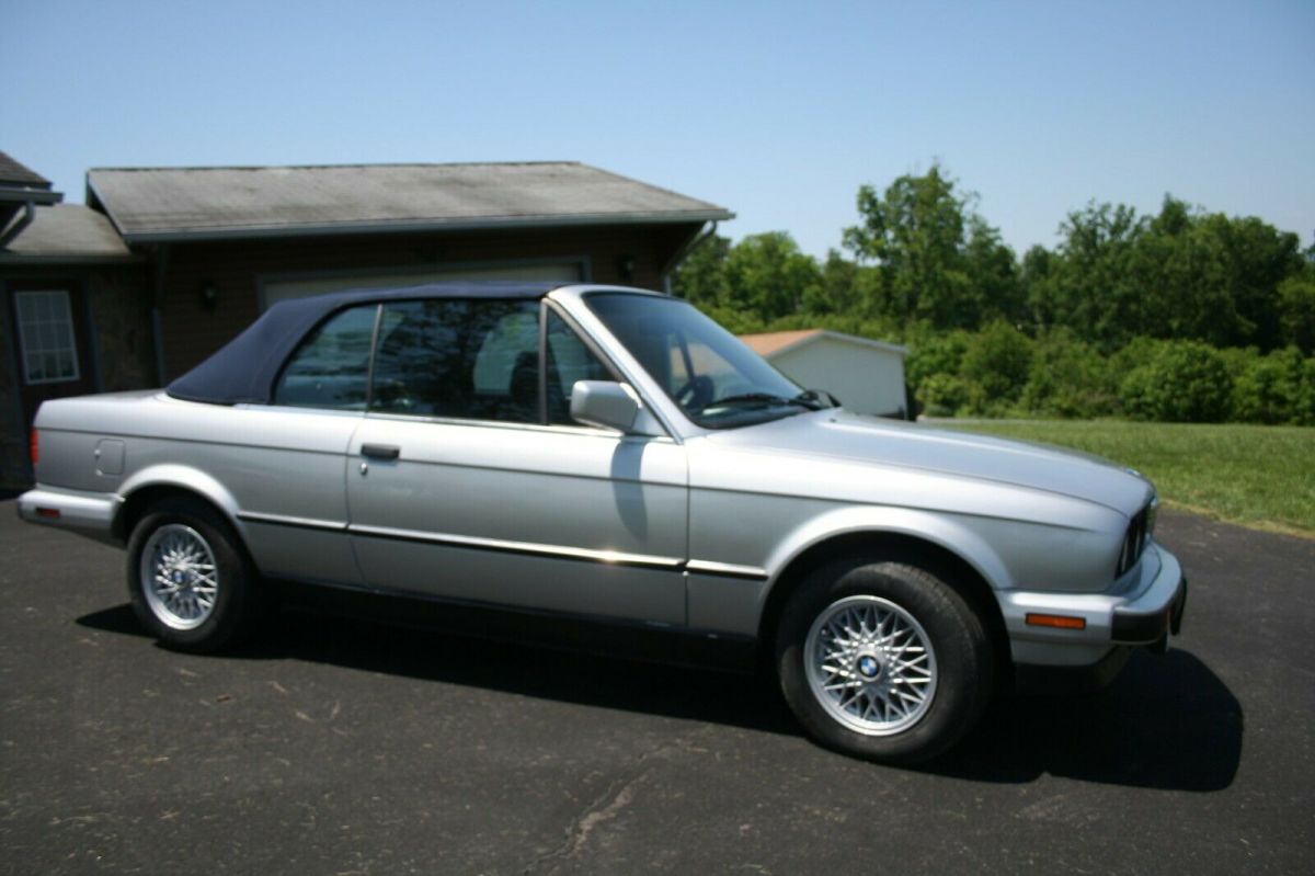 1991 Silver BMW 3-Series Convertible