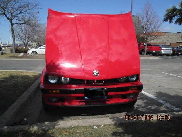 1989 Red BMW 3-Series Sedan