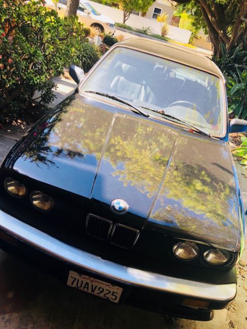 1987 Black BMW 325es STD 2D SEDAN Coupe