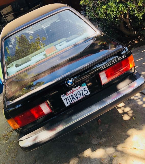 1987 Black BMW 325es STD 2D SEDAN Coupe