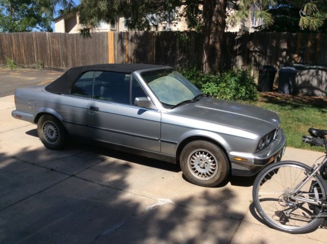 1988 Silver BMW 3-Series Convertible