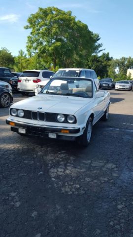 1989 white BMW 3-Series Convertible