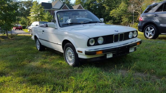 1989 white BMW 3-Series Convertible