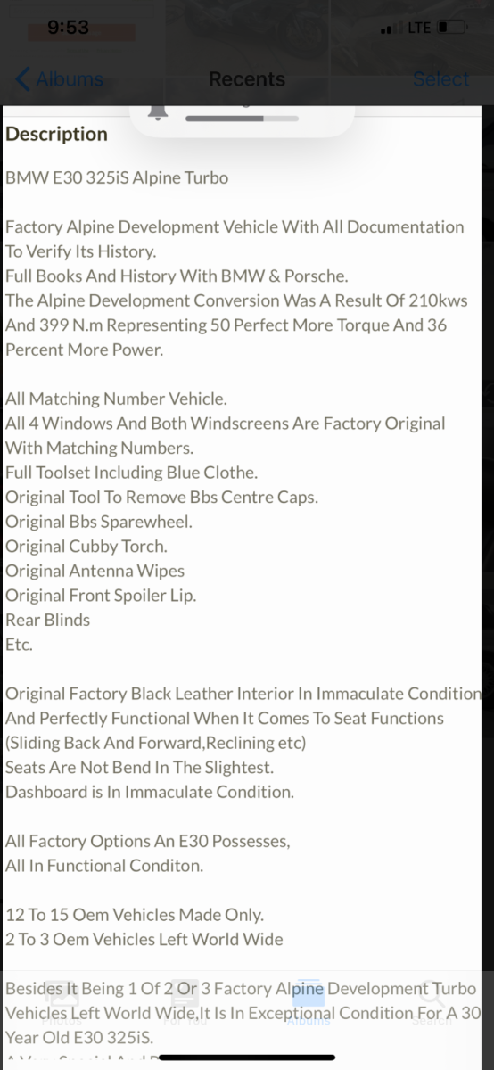 1990 White BMW 3-Series Sedan