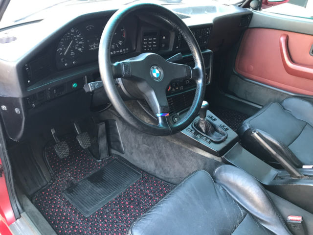 1987 Red BMW 5-Series Sedan