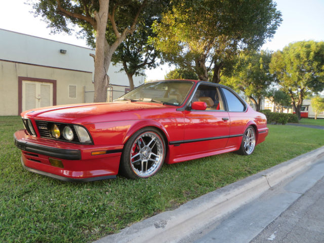 1988 Red BMW 6-Series Coupe