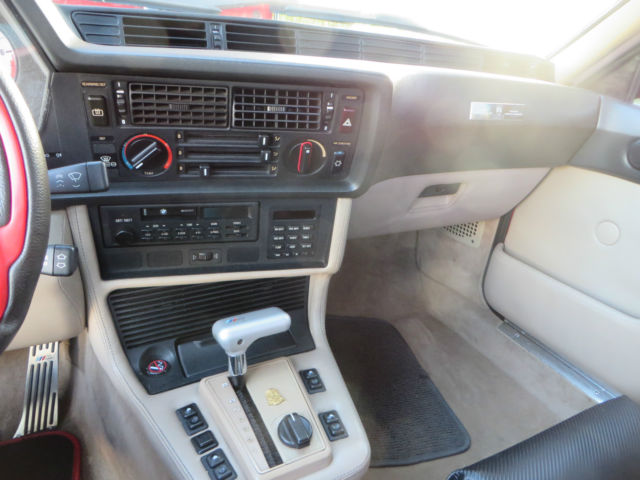 1988 Red BMW 6-Series Coupe