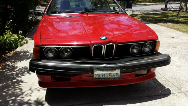 1986 Red BMW 6-Series Coupe