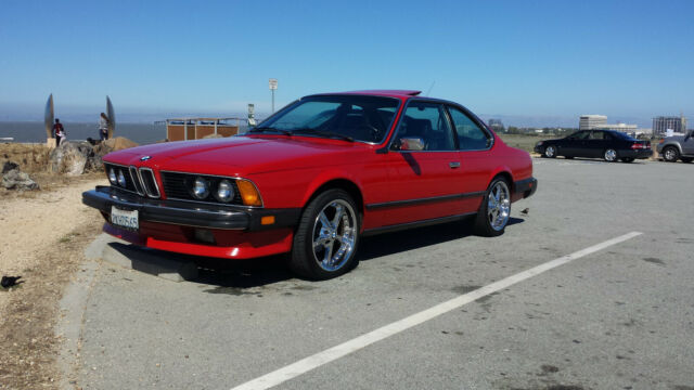 1986 Red BMW 6-Series Coupe