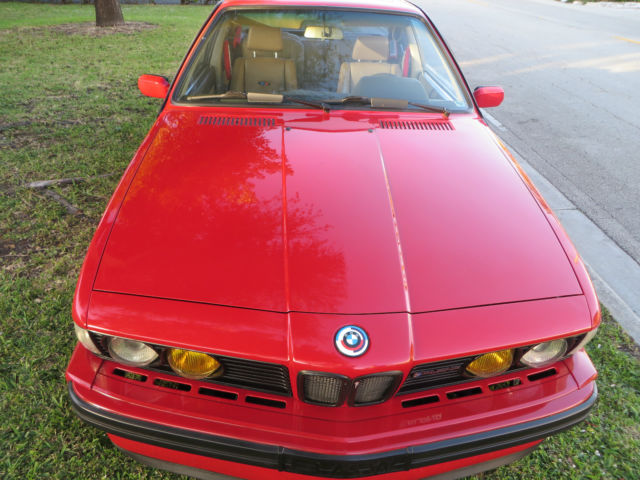 1988 Red BMW 6-Series Coupe