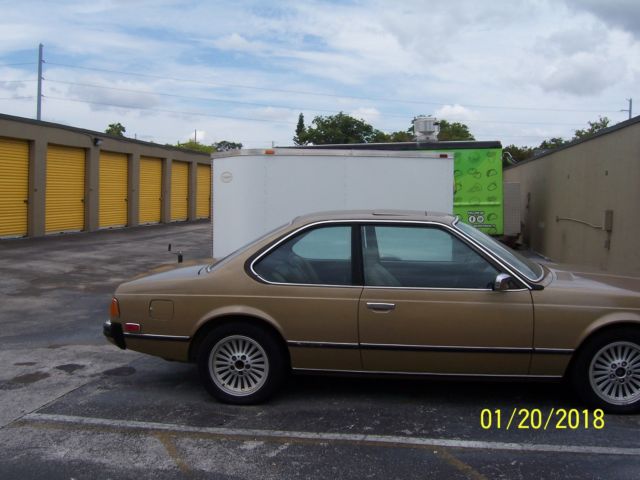 1981 Gold BMW 6-Series Coupe