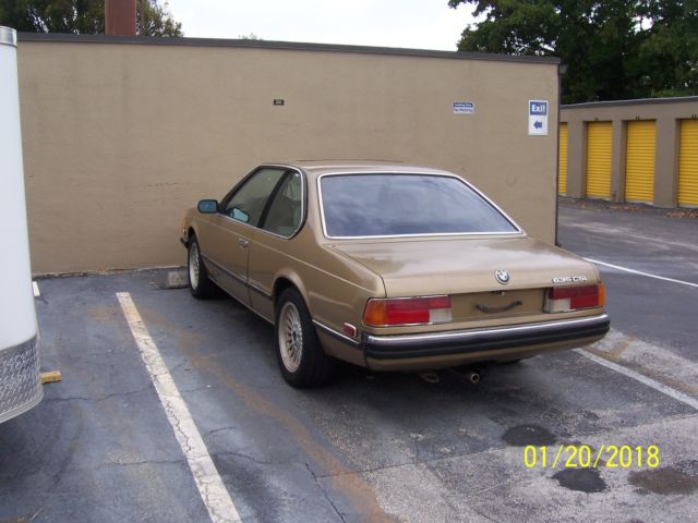 1981 Gold BMW 6-Series Coupe