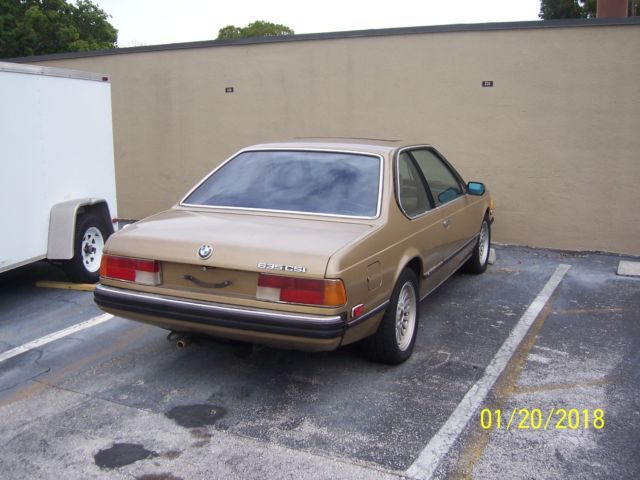 1981 Gold BMW 6-Series Coupe