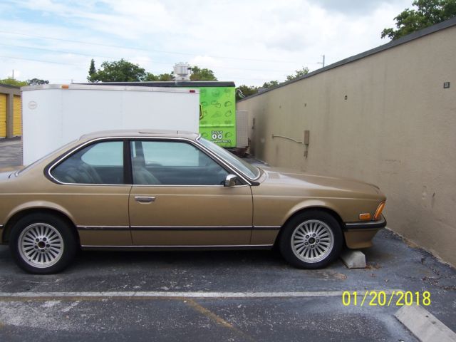1981 Gold BMW 6-Series Coupe