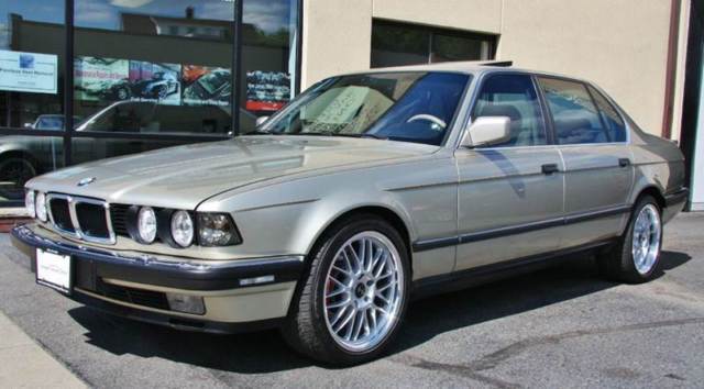 1990 Soft Gold BMW 7-Series Sedan
