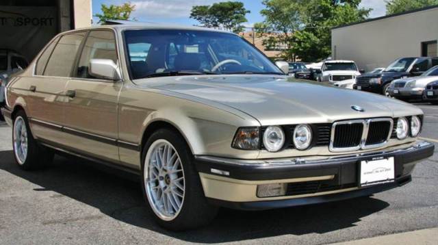 1990 Soft Gold BMW 7-Series Sedan